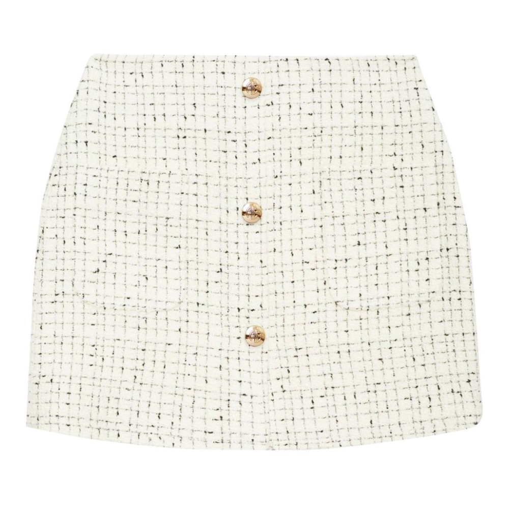 Anine Bing Mateo Tweed Skirt